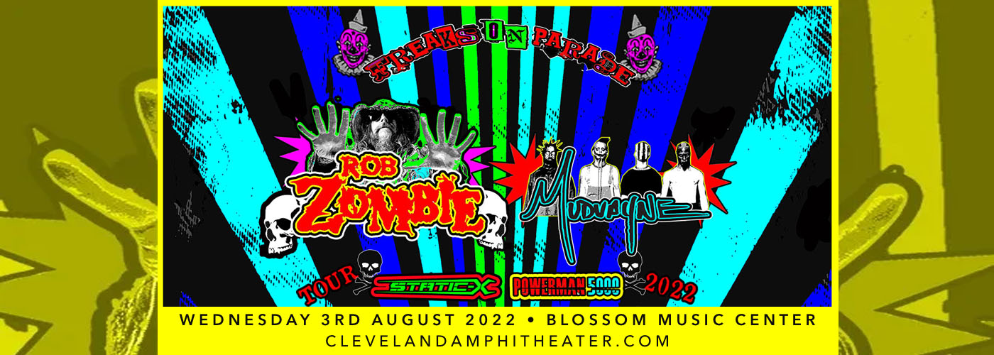 Rob Zombie & Mudvayne Tickets 3rd August Blossom Music Center